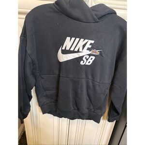 Nike Youth SB Graphic Skateboarding  Pullover Hoodie Sweatshirt Black Medium